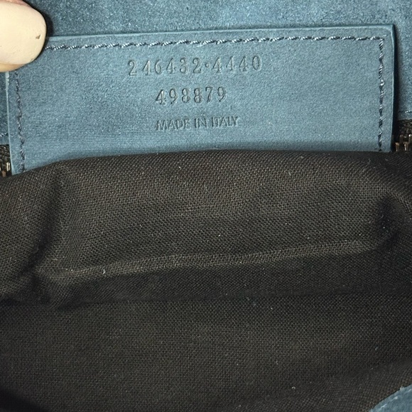 Balenciaga Neo Folk Messenger Bag Teal Suede Studded shoulder strap crossbody - Picture 8 of 15